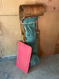 lot 94 image: Wood Toboggan Sled