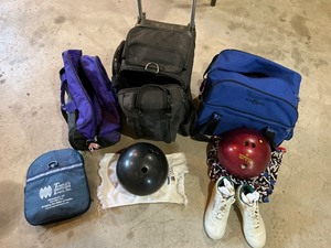 lot 169 image: Two Bowling Balls with Carring Case and Shows