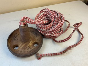 lot 155 image: Acme Foundry Cast Iron Mushroom River Boat Anchor #15 MPLS MINN