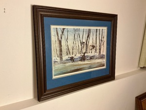 lot 62 image: First Snow Mallards Print by Robert Lewis