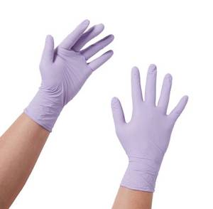 lot 36 image: 1 Case (2500 each) NEW Halyard 52817 SIngle-Use Powder-Free Nitrile Exam Gloves - Size Small Lavender