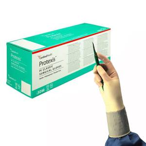 lot 34 image: 1 Case (200 Pairs) NEW Cardinal Health 2D72PL80X Protexis PI Classic Surgical Gloves - Size 8
