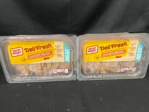 lot 187 image: Oscar Mayer Deli Fresh Rotisserie Seasoned Chicken Breast 22oz Mega Pack - Set of 2