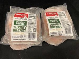 lot 212 image: Hormel Hickory Smoked Turkey Breast 2-Pack 2 lbs Each