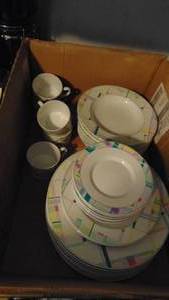 lot 9 image: Box of Dinnerware and Box of China