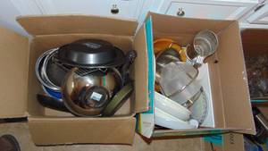 lot 19 image: 3 - Boxes of Cookware and Kettles