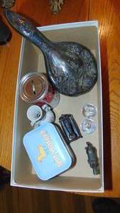 lot 28 image: Misc Collectables, Pencil Shaper, Occupied Japan, Glass Animals and Metal Horse