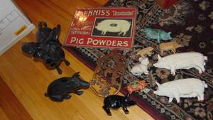 lot 49 image: Pig Collection, Cast iron, Resin and Ceramic