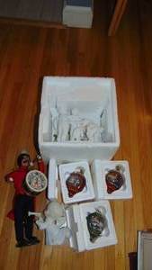 lot 51 image: 3 - Terry Redland Ornaments, Bryer Figure, Precious Moment and Fireplace Scene