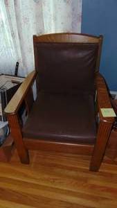 lot 53 image: Early 1900s Oak Arm Chair