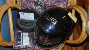 lot 55 image: HJC Helmet and NYX Sunglasses