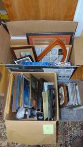 lot 71 image: 2 - Boxes of Frames and Pictures