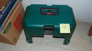 lot 95 image: Carrying Step Stool Toolbox with Tools