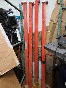 A lot of 4 Heavy-duty Industrial 98" Long High-Quality Pallet Racks/Beams (USED)