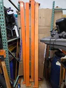 A lot of 4 Heavy-duty Industrial 98" Long High-Quality Pallet Racks/Beams (USED)