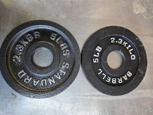 lot 67 image: A Pair of 5LB 2-inch weight Plates (Used)