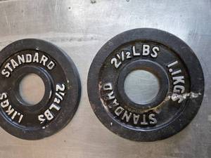 lot 68 image: A Pair of 2.5 LB 2-inch weight Plates (Used)