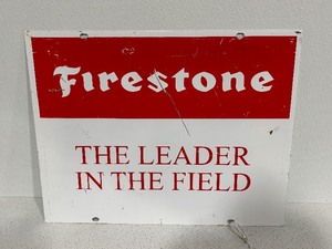 lot 7 image: Firestone Metal Sign