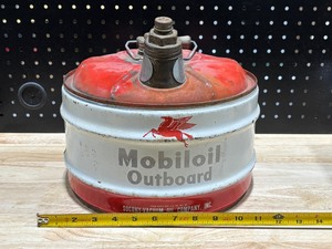 lot 37 image: Mobiloil Outboard Gas Can