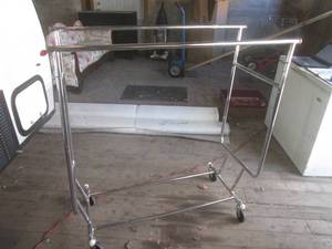lot 28 image: (HG) Double Sided Clothes Rack Disp...