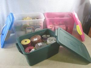 lot 42 image: (EW6) 3 Small Totes Full of Assorte...