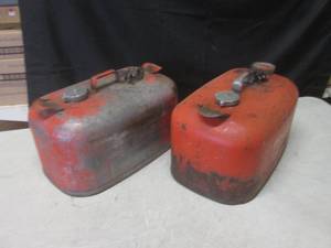 lot 75 image: (BR1) 2 Vintage Steel Boat Gas Tank...
