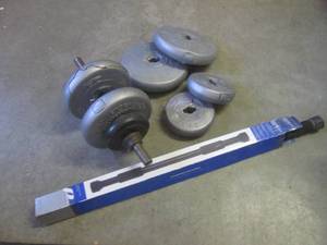 lot 76 image: (EC1) Workout Weights and Adjustabl...