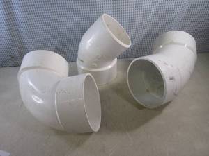 lot 77 image: (EW5) 3 - 6 White PVC Elbows...