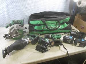 lot 81 image: (A-2) Hitachi 18V Cordless Tool Set...