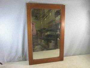 lot 84 image: (A-4) Vintage Wood Frame Mirror - H...