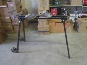 lot 89 image: (EW7) Wolfcraft Miter Saw Stand...