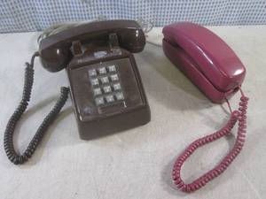 lot 102 image: (EW4) 2 Vintage Push Button Dial Te...