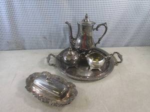 lot 109 image: (BS) Assorted Silverplated - Tray, ...