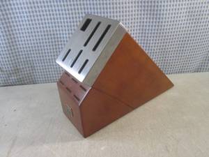 lot 127 image: (G-1) Wood Block Knife Holder...