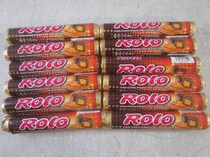 lot 197 image: (B-1) 12 Rolls of Rolo Candy Past D...