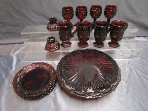 lot 25 image: Avon Cape Cod Stems, Mugs & Plates