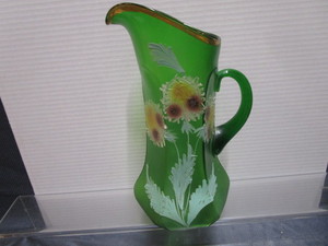 Antique Northwoods Chrysanthemum Pitcher STUNNING