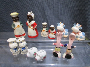 lot 129 image: Oil & Vinegar, Salt & Peppers