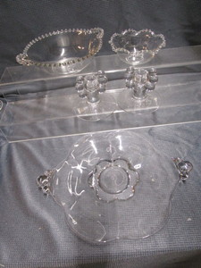 lot 136 image: Tray, Candle Holders, Bowls