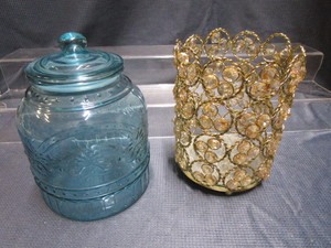 lot 142 image: Storage Jar, Candle Holder
