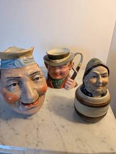 lot 408 image: Set of 3 Toby Jugs  Jar including Beswick England