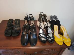 lot 318 image: Set of 7 Womens Designer Slingback and Wedge Shoes Assortment