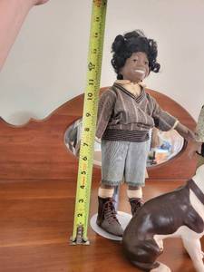 lot 509 image: Set of 5 The Little Rascals Porcelain Dolls Including Buckwheat, Spanky, and Others