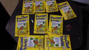 lot 65 image: 9 new old stock hoyle pocket trivia...