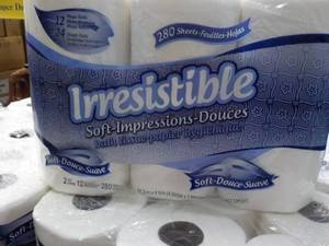 lot 142 image: 12 Rolls Irresistible 2 Ply Bath Ti...