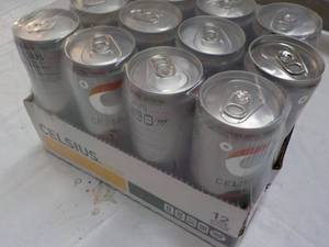 lot 153 image: 12 ct Celsius Peach Mango Green Tea...