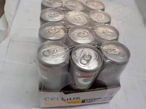 lot 155 image: 12 ct Celsius Peach Mango Green Tea...