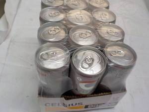 lot 156 image: 12 ct Celsius Peach Mango Green Tea...