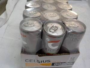lot 160 image: 12 ct Celsius Peach Mango Green Tea...