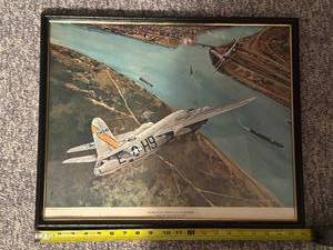 lot 32 image: Framed 1970 Helicon Publishing WWII Series U.S.A.A.F B-26 Bombers Print